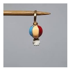 Luftballon, blå, lyserød, rød