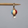 Luftballon, blå, lyserød, rød